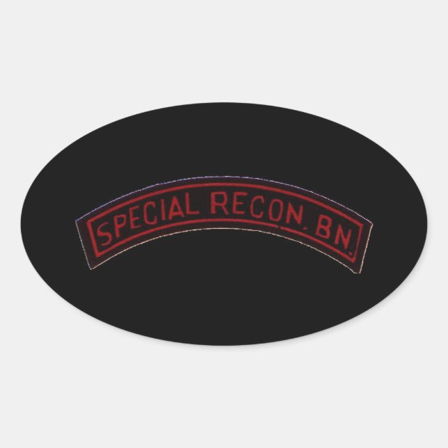 Special Recon BN Oval Sticker (Front)