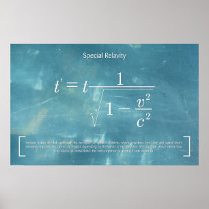 Special Relativity - Math Poster