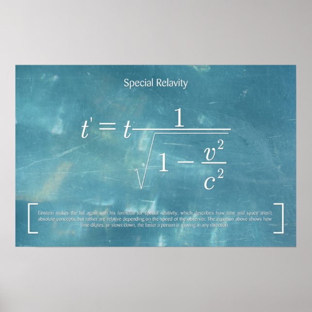 Special Relativity - Math Poster (Front)
