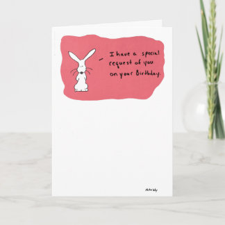 Special Request on Your Birthday Invitation