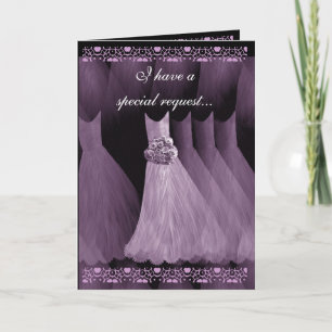 SPECIAL REQUEST - Wedding Invitation Purple Gowns