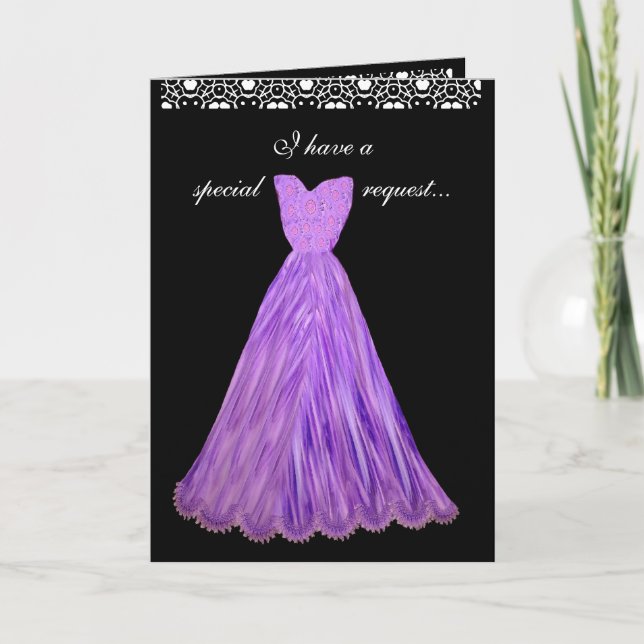 SPECIAL REQUEST - Wedding Invitation PURPLE Gowns (Front)