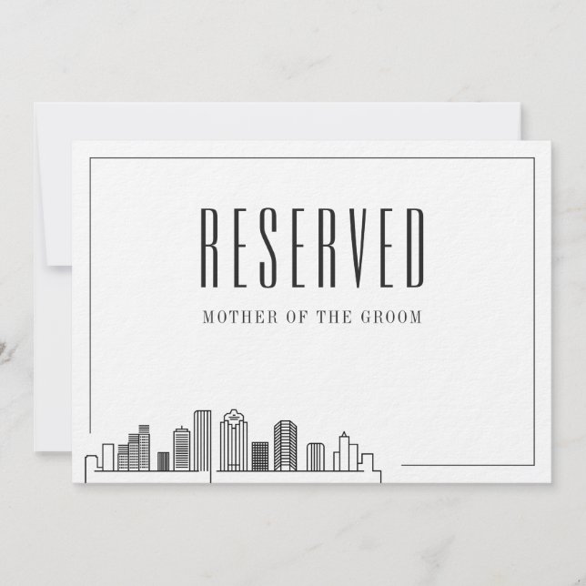 Special Reserved Seat | Houston Wedding  Invitation (Front)