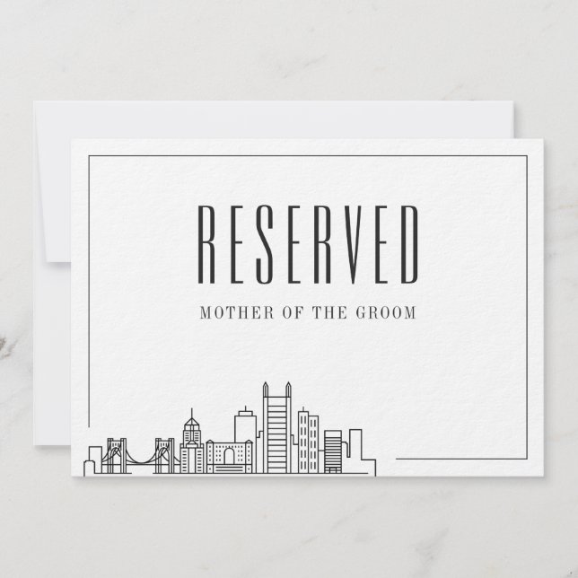 Special Reserved Seat | Pittsburgh Wedding  Invitation (Front)