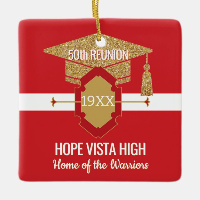 Special Reunion!  50th class reunion  Ceramic Ornament (Front)