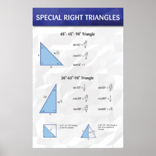 Special Right Triangles Poster