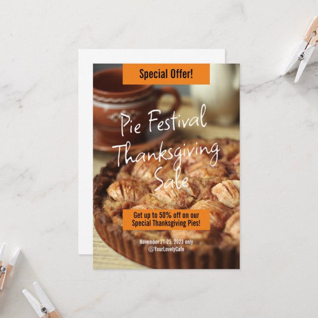 Special Sale Promotion Festival Editable   Invitation (Front/Back In Situ)