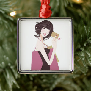****SPECIAL SHOPPING LADY****  CHRISTMAS ORNAMENT