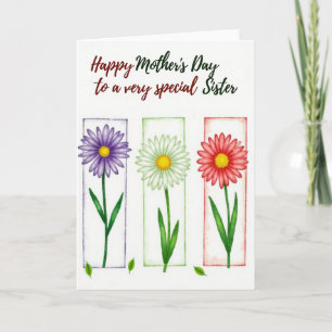 Special Sisters Day Painted Card