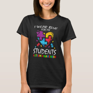 Special Sped Teacher Blue For Student Autism Jigsa T-Shirt