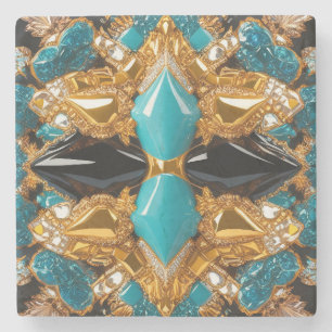 Special stone coaster with Bahamas Colours