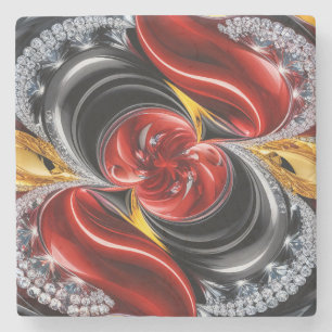 Special stone coaster with German Colours