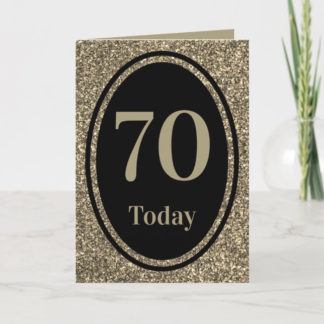 Special stylish by year birthday card 70th (Front)