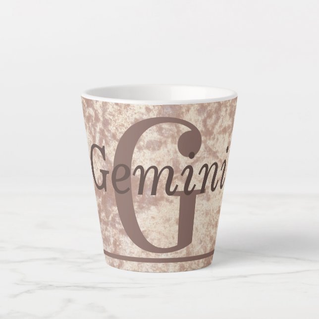 Special stylish Gemini star sign mug cup gift  (Front)
