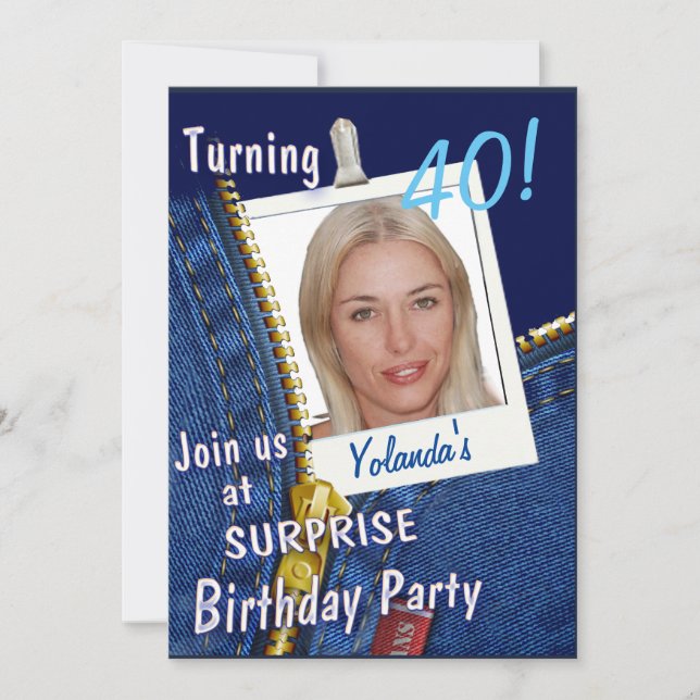 Special Surprice Birthday Party Invitation (Front)