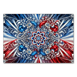 Special table card with French Colours