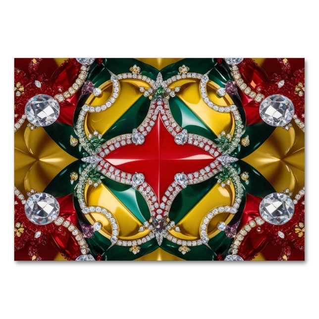 Special table card with Los Angeles Colours (Front)