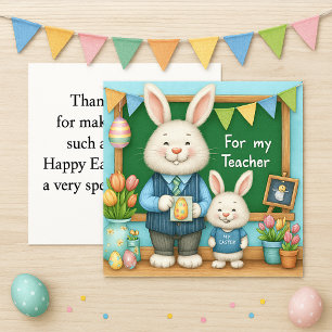 Special Teacher Happy Easter Holiday Card