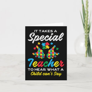 Special Teacher To Hear Child Cant Say Autism Awar Card