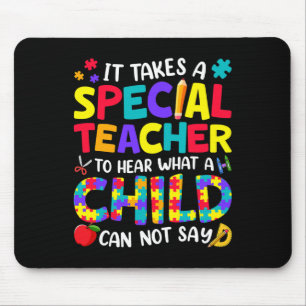 Special Teacher To Hear What A Child Autism Awaren Mouse Pad