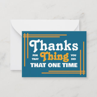 Special Thank You Card