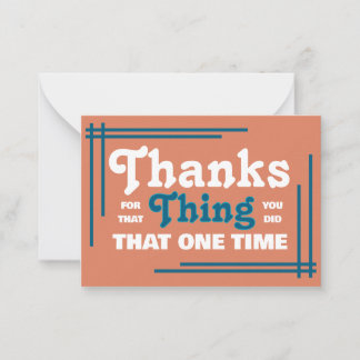 Special Thank You Card