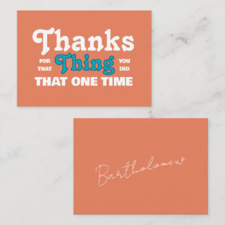 Special Thank You Card