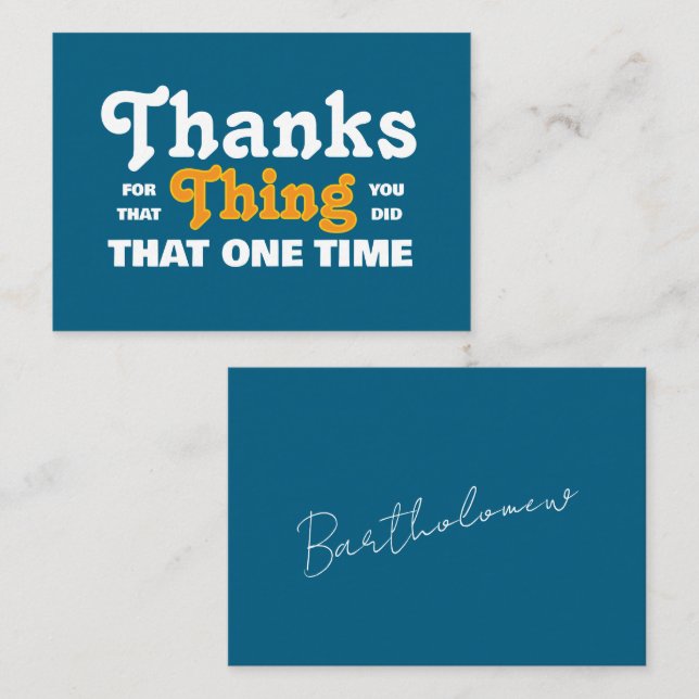 Special Thank You Card (Front/Back)