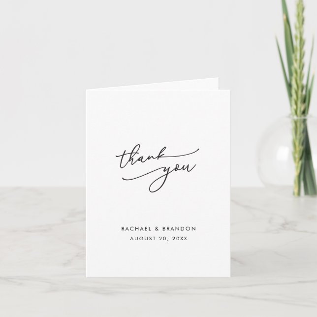 Special Thank you Wedding Folded Note Cards (Front)