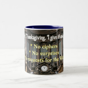 Special thanksgiving mug for organists