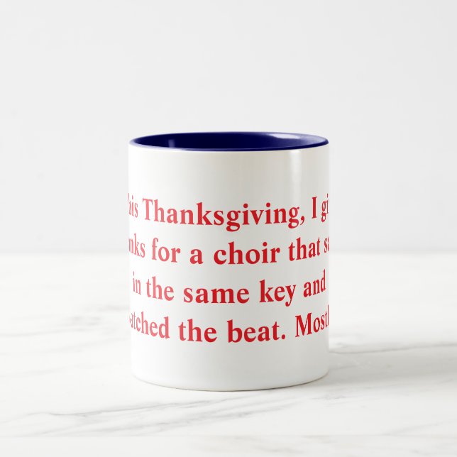 Special thanksgiving mug for organists (Center)
