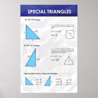 Special Triangles - Math Poster