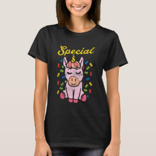 Special Unicorn Puzzle Cute Girls Autism Awareness T-Shirt