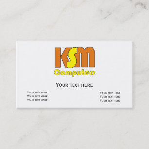 Special unique Logo KSM Business Card Template