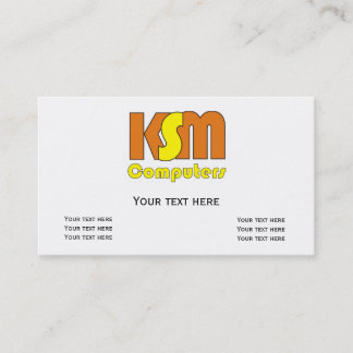 Special unique Logo KSM Business Card Template