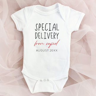 Special Valentine's Day Pregnancy Announcement Baby Bodysuit