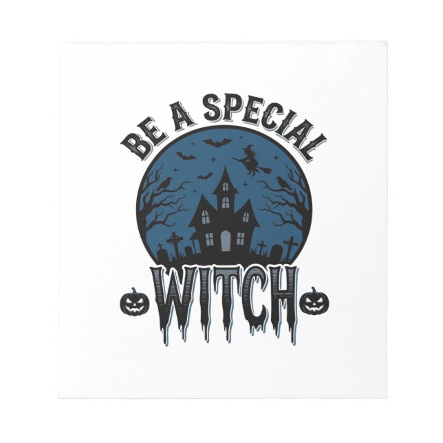 Special Witch Halloween Vintage Engraving Design_1 Notepad (Front)