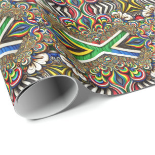Special wrapping paper with South African Colours
