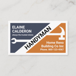Special Wrench Hammer Trapezium Frame Business Card