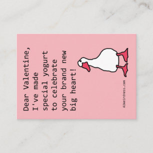 Special Yogurt Duck - AI Weirdness Valentine Enclosure Card