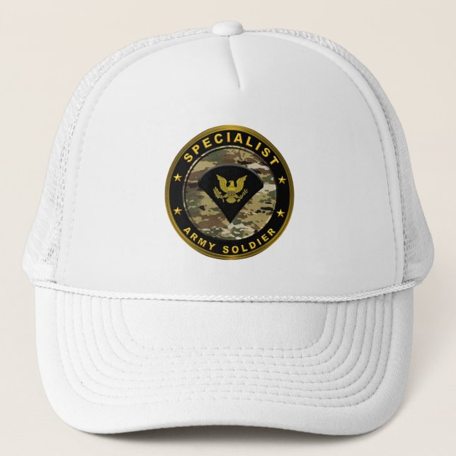Specialist Army Soldier Trucker Hat (Front)