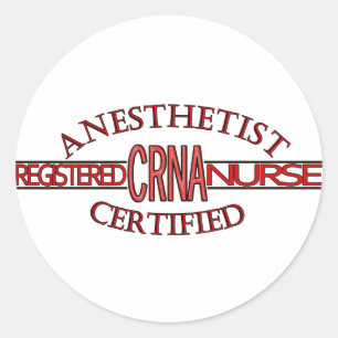 SPECIALIST CRNA LOGO CLASSIC ROUND STICKER