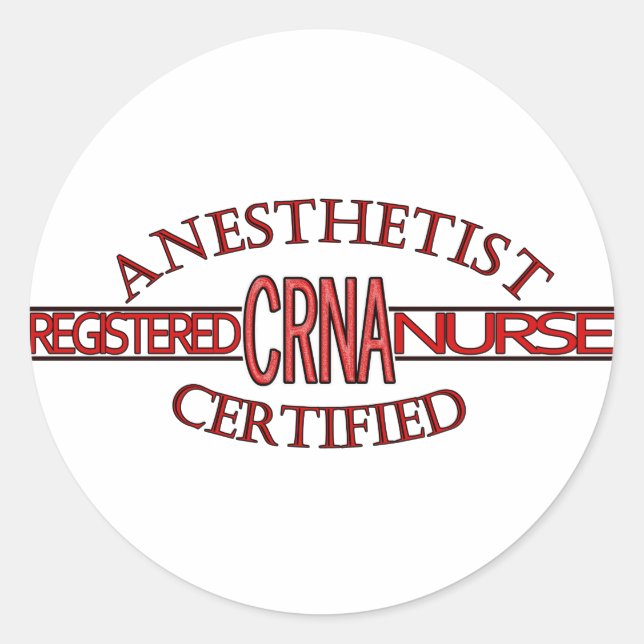 SPECIALIST CRNA LOGO CLASSIC ROUND STICKER (Front)