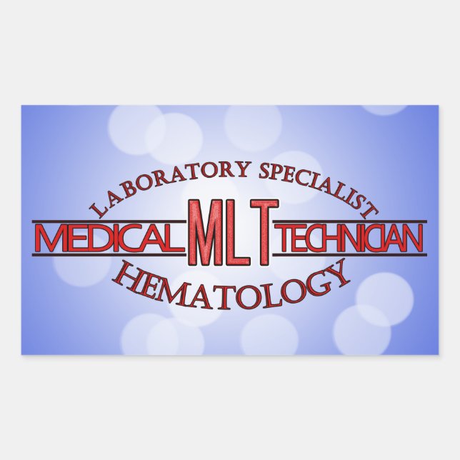 SPECIALIST LAB MLT HEMATOLOGY MEDICAL LABORATORY RECTANGULAR STICKER (Front)