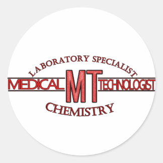 SPECIALIST LAB MT CHEMISTRY MEDICAL LABORATORY CLASSIC ROUND STICKER