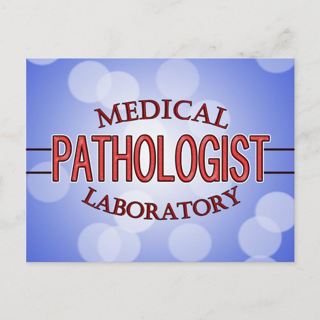 SPECIALIST PATHOLOGIST MEDICAL LABORATORY POSTCARD (Front)