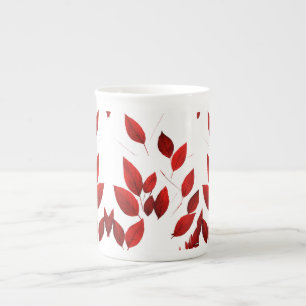 Speciality Bone China Mug with Leaves and Nature