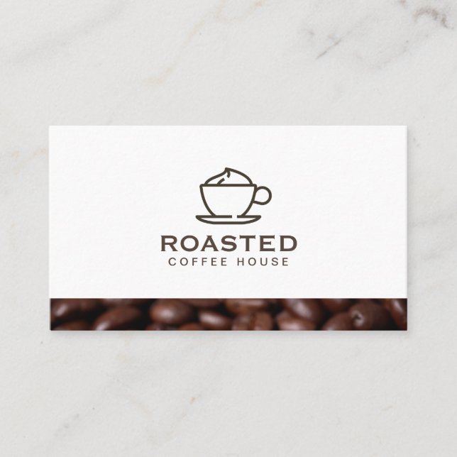 Speciality Coffee Drink / Coffee Beans Business Card (Front)