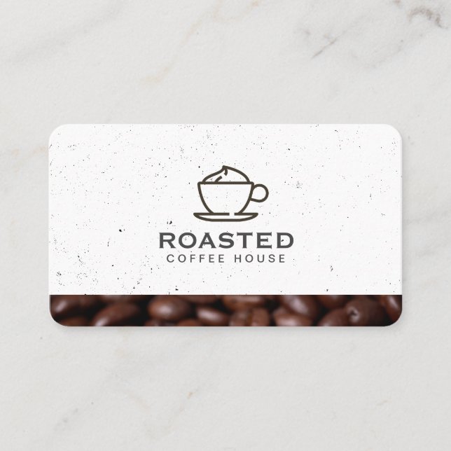 Speciality Coffee Drink / Coffee Beans / Speckled Business Card (Front)
