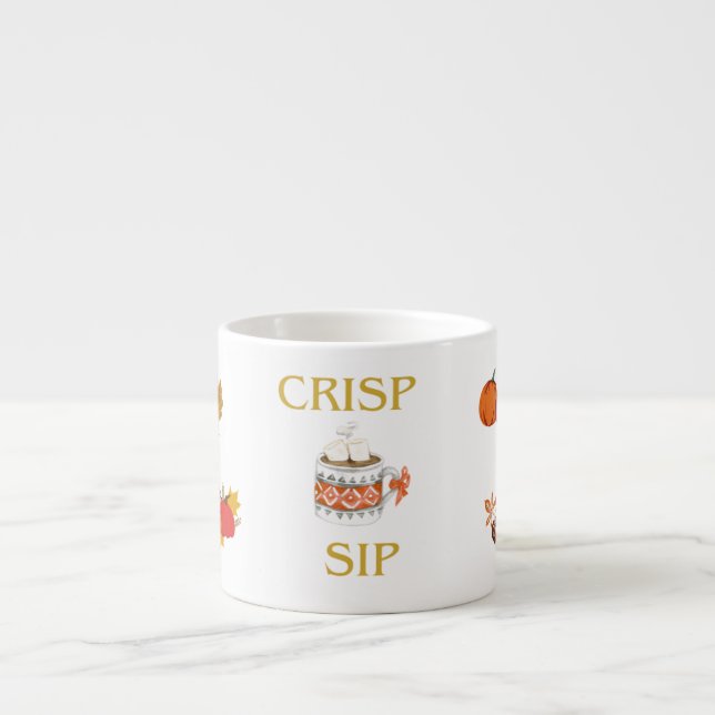 Speciality Cosy Fall Mug “CRISP SIP” | Pumpkin S (Front)